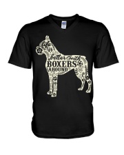 Life is better with boxers around V-Neck T-Shirt thumbnail