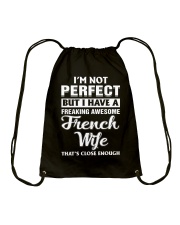 I'm not perfect Drawstring Bag thumbnail