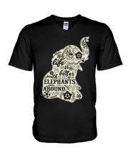 Life is better with elephant around V-Neck T-Shirt thumbnail