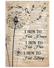 Running I Run To Find Peace 16x24 Poster front