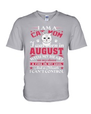 Cat mom V-Neck T-Shirt thumbnail