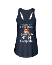 Corgi mom Ladies Flowy Tank front