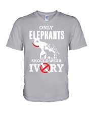 Only elephants V-Neck T-Shirt thumbnail