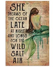 Mermaid She Dreams Of The Ocean 16x24 Poster front