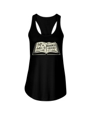 Life is better with books around Ladies Flowy Tank front