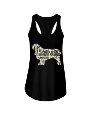 Life is better with clumber spains around Ladies Flowy Tank front
