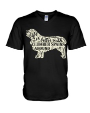 Life is better with clumber spains around V-Neck T-Shirt thumbnail