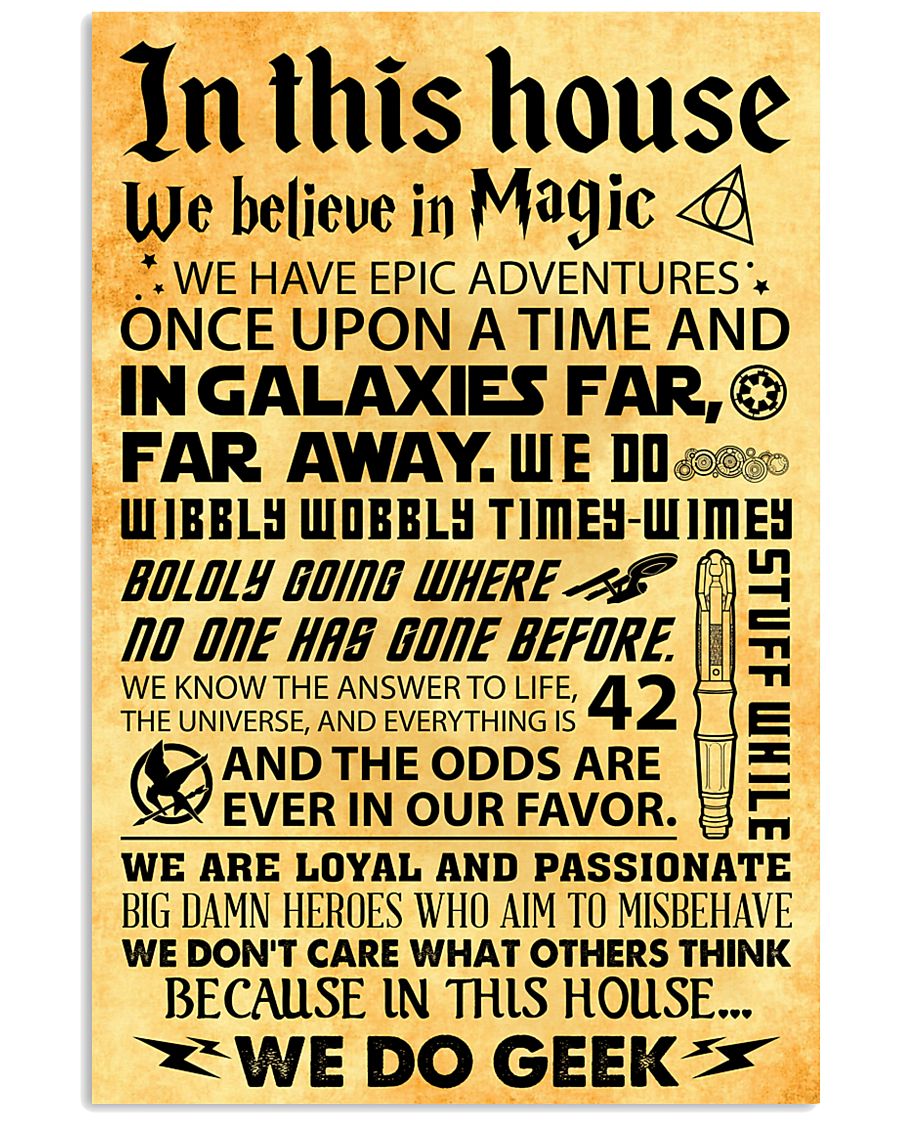In this house 11x17 Poster