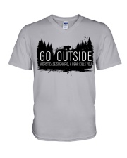 Camping GO Outside - Hoodie And T-shirt V-Neck T-Shirt thumbnail