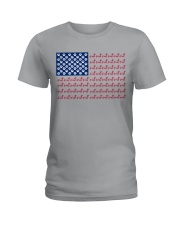 dachshund flag Ladies T-Shirt tile