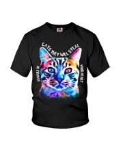 cats they will steal Youth T-Shirt thumbnail