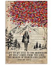 Hiking I Lift Up My Eyes To The Mountains 16x24 Poster front