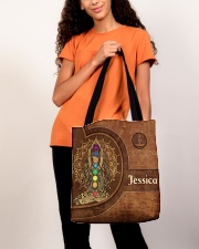 Yoga Girl Leather Pattern Print All-over Tote aos-all-over-tote-lifestyle-front-06
