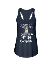 Pug mom Ladies Flowy Tank front