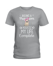 Pug mom Ladies T-Shirt thumbnail