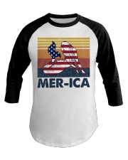 Mermaid Mer-Ica Baseball Tee tile