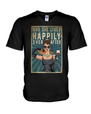 Cat Happily Ever After V-Neck T-Shirt tile