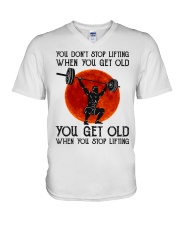 Fitness You Don't Stop Lifting V-Neck T-Shirt tile