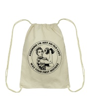 FIitness I'm Just An Old Lady Drawstring Bag tile