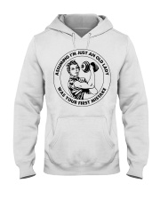 FIitness I'm Just An Old Lady Hooded Sweatshirt front