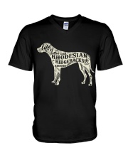 Life is better with rhodesian ridgebacks around V-Neck T-Shirt thumbnail