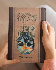 And Into The Forest I Go To Lose My Mind Medium - Leather Notebook aos-medium-leather-notebook-lifestyle-front-04