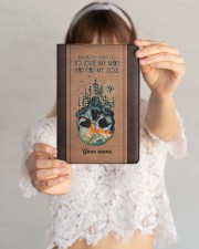 And Into The Forest I Go To Lose My Mind Medium - Leather Notebook aos-medium-leather-notebook-lifestyle-front-09