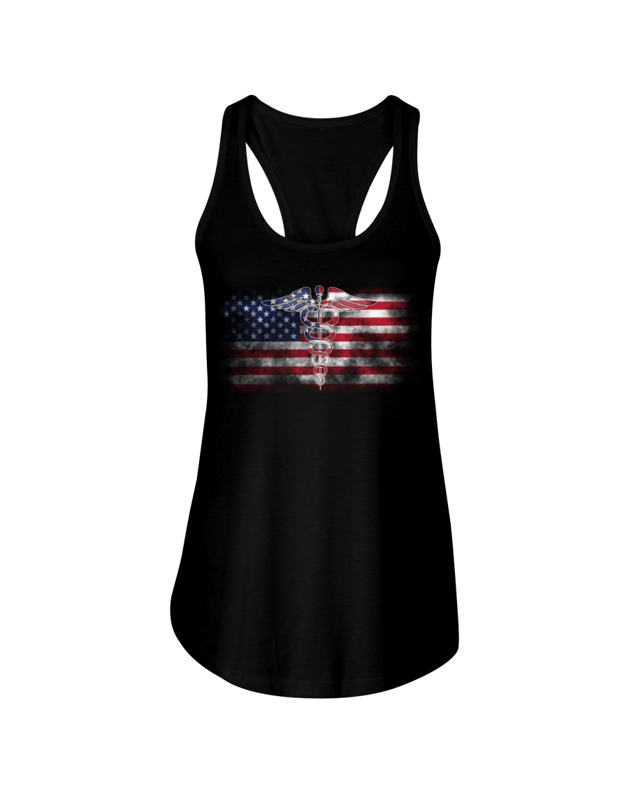 nurse glasses Ladies Flowy Tank