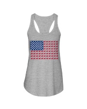 shiba inu flag Ladies Flowy Tank thumbnail