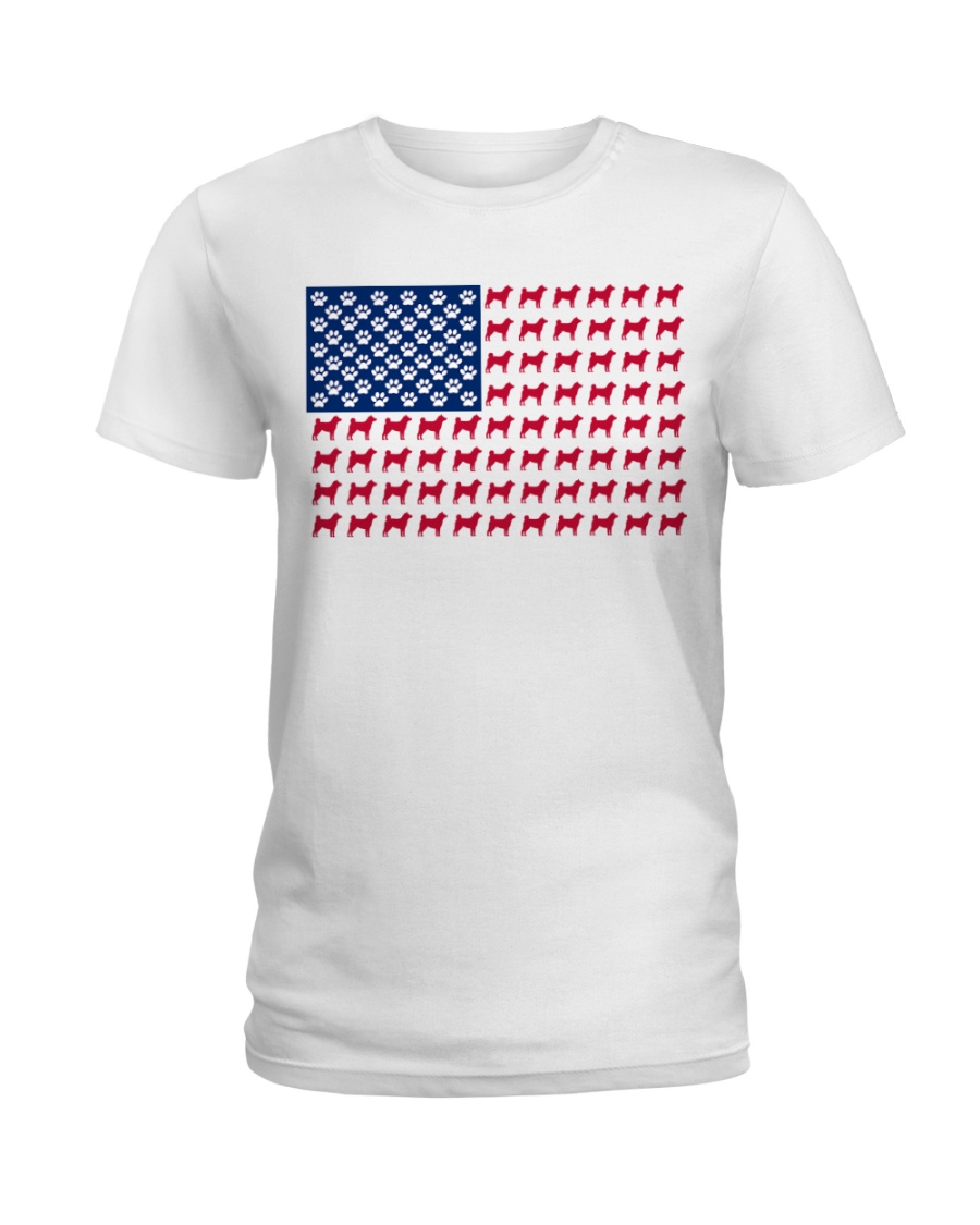 shiba inu flag Ladies T-Shirt