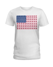 shiba inu flag Ladies T-Shirt front