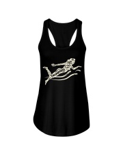 Life is better when i'm swimming Ladies Flowy Tank front