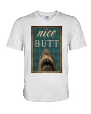 Shark Nice Butt V-Neck T-Shirt tile