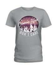 Camping hair don't care Ladies T-Shirt thumbnail