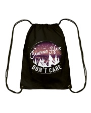 Camping hair don't care Drawstring Bag thumbnail