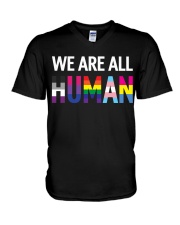 We are all Human V-Neck T-Shirt thumbnail