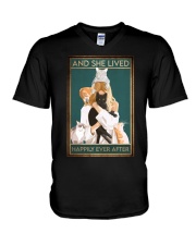 Cat Happily Ever After V-Neck T-Shirt tile