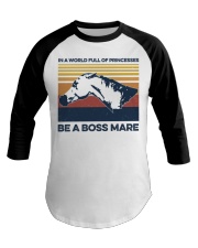 Horse Be A Boss Mare Baseball Tee tile