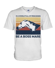 Horse Be A Boss Mare V-Neck T-Shirt tile