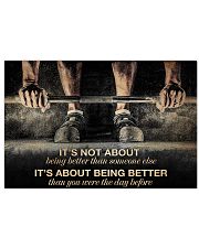 Fitness It's Not About Being Better 36x24 Poster front