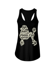 Life is better with poodles around Ladies Flowy Tank front
