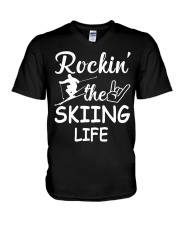 Skiing life V-Neck T-Shirt thumbnail