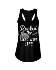 Biker Wife life Ladies Flowy Tank front