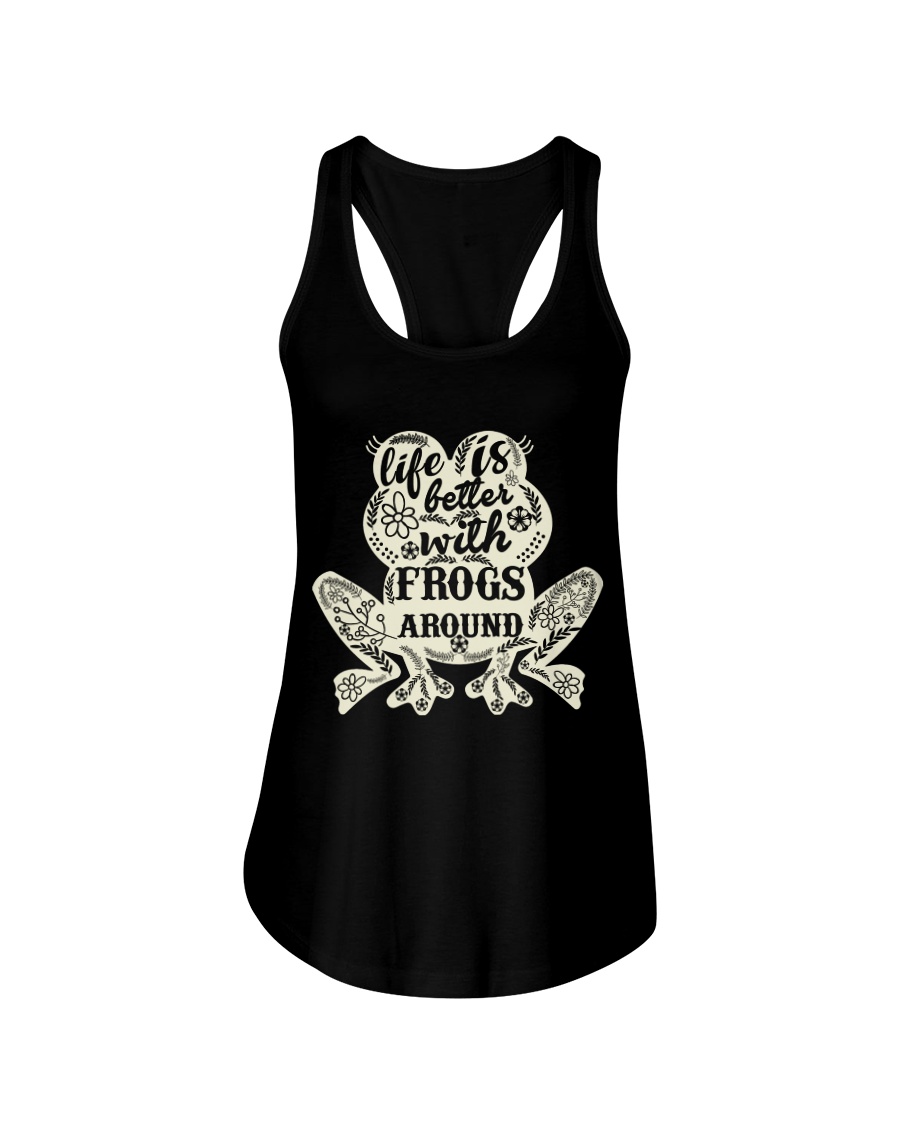 Life is better with frogs around Ladies Flowy Tank