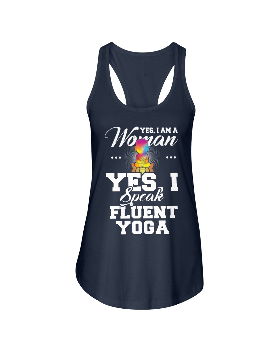 Yes I speak fluent yoga Ladies Flowy Tank