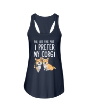 corgi Ladies Flowy Tank front