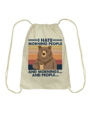 Camping I Hate Morning People Drawstring Bag tile