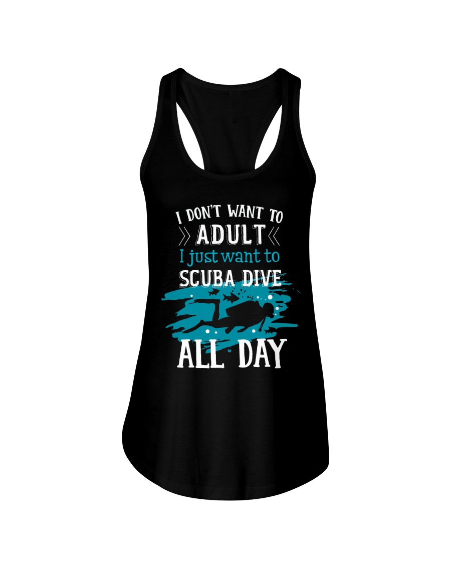 I just want to scuba dive Ladies Flowy Tank