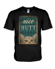 Vintage Cat Nice Butt V-Neck T-Shirt tile