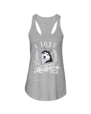 I love my huskies Ladies Flowy Tank tile